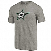 Men's Dallas Stars Distressed Team Primary Logo Tri Blend T-Shirt Ash FengYun,baseball caps,new era cap wholesale,wholesale hats